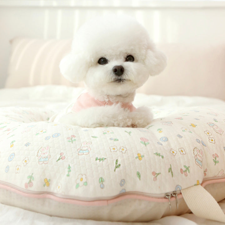 ※予約販売【ITS DOG】Organic Quilted Nest Bed（Bunny Garden）