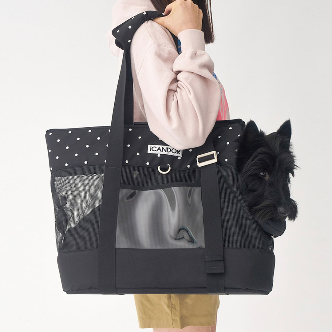 ※予約販売【iCANDOR】BRISBANE BAG（CAPRI BLACK）｜犬用バッグ