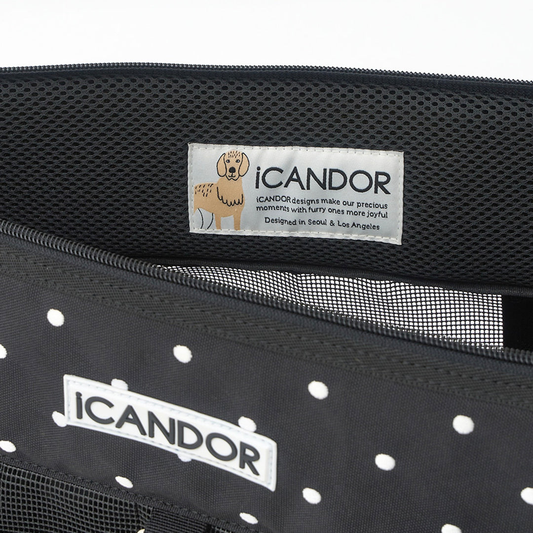 ※予約販売【iCANDOR】BRISBANE BAG（CAPRI BLACK）｜犬用バッグ
