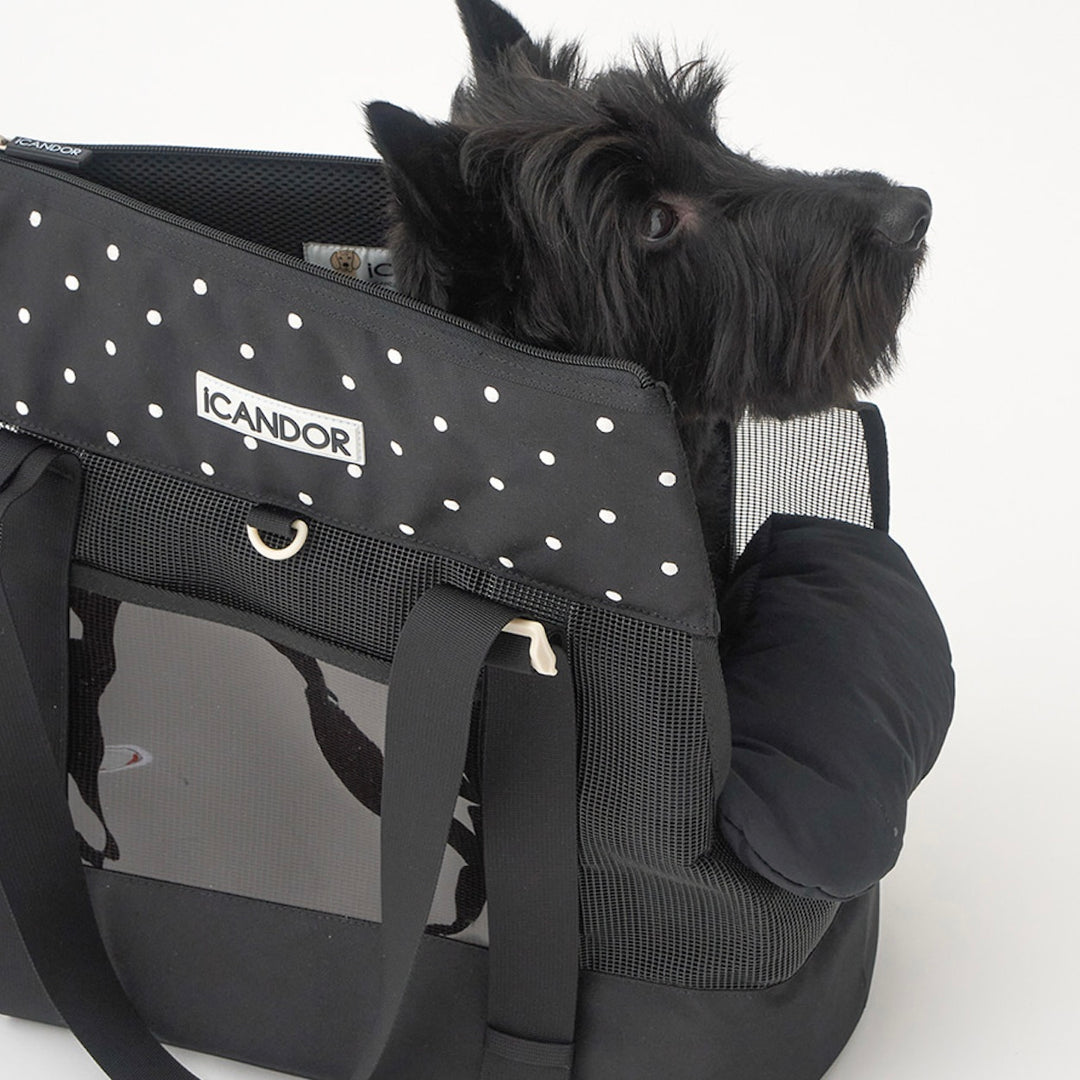 ※予約販売【iCANDOR】BRISBANE BAG（CAPRI BLACK）｜犬用バッグ