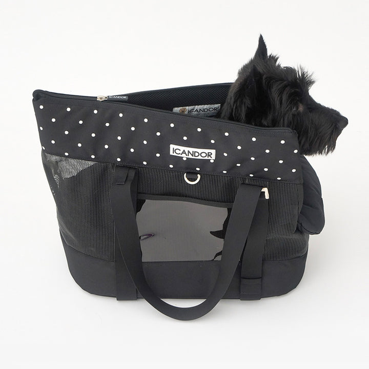 ※予約販売【iCANDOR】BRISBANE BAG（CAPRI BLACK）｜犬用バッグ