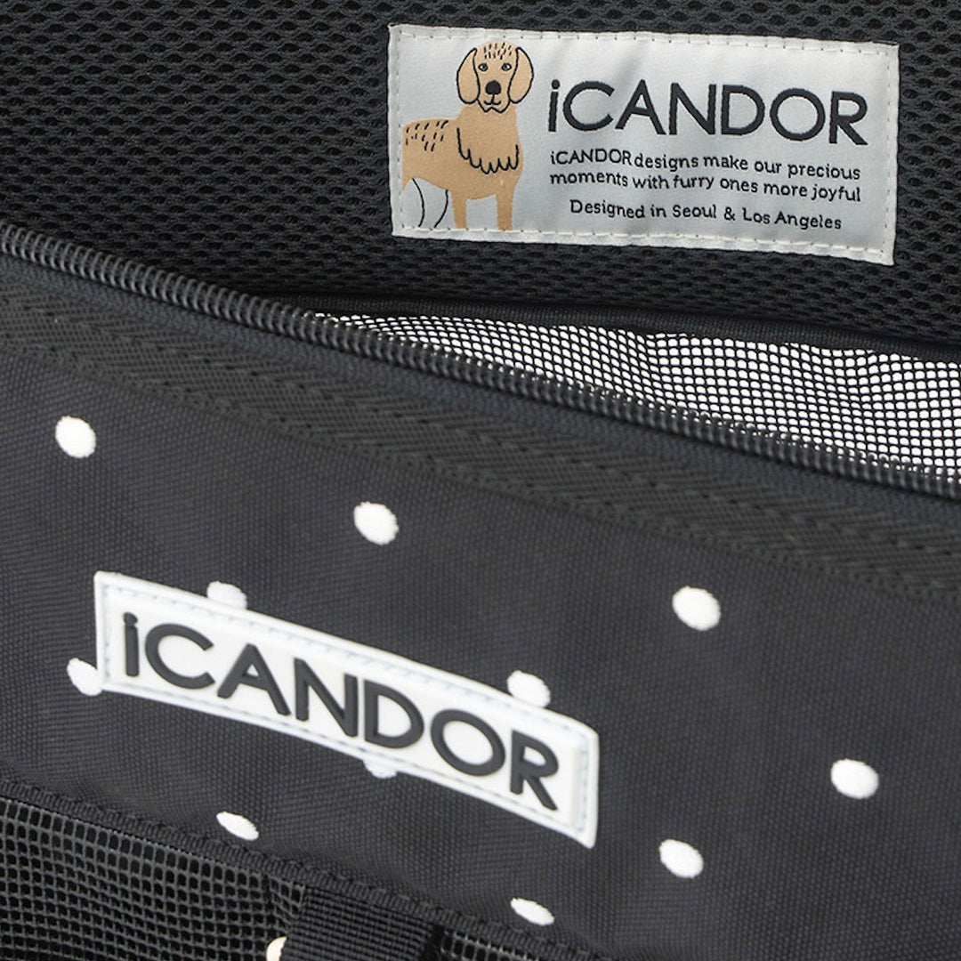 ※予約販売【iCANDOR】BRISBANE BAG（CAPRI BLACK）｜犬用バッグ