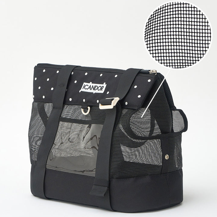 ※予約販売【iCANDOR】BRISBANE BAG（CAPRI BLACK）｜犬用バッグ