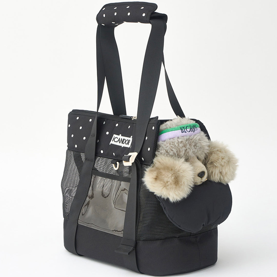 ※予約販売【iCANDOR】BRISBANE BAG（CAPRI BLACK）｜犬用バッグ