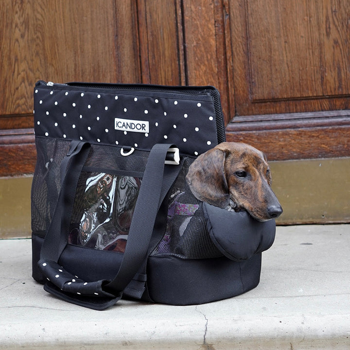 ※予約販売【iCANDOR】BRISBANE BAG（CAPRI BLACK）｜犬用バッグ