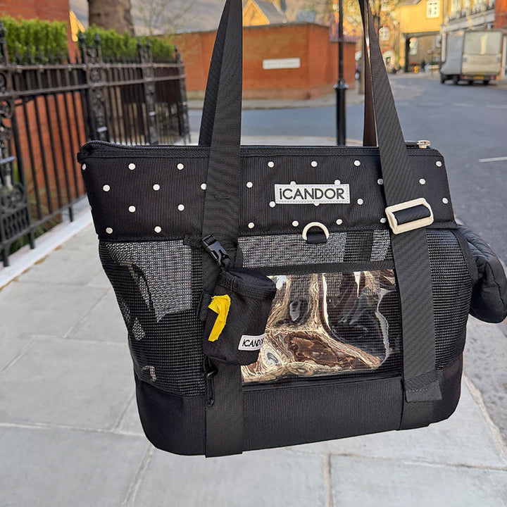 ※予約販売【iCANDOR】BRISBANE BAG（CAPRI BLACK）｜犬用バッグ