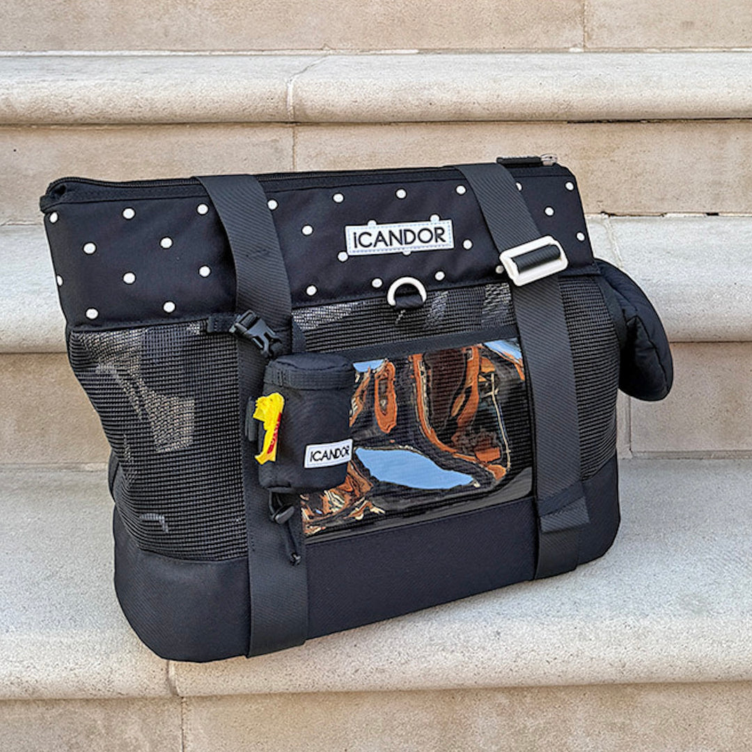※予約販売【iCANDOR】BRISBANE BAG（CAPRI BLACK）｜犬用バッグ