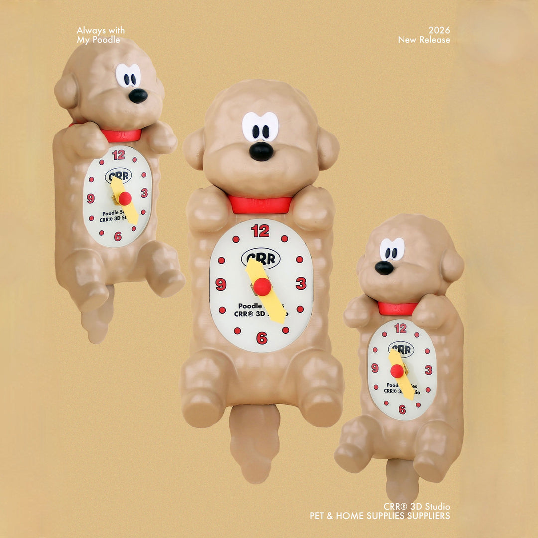 ※予約販売【CRR】Shaketail Duchs Mini Wall Clock（Poodle）