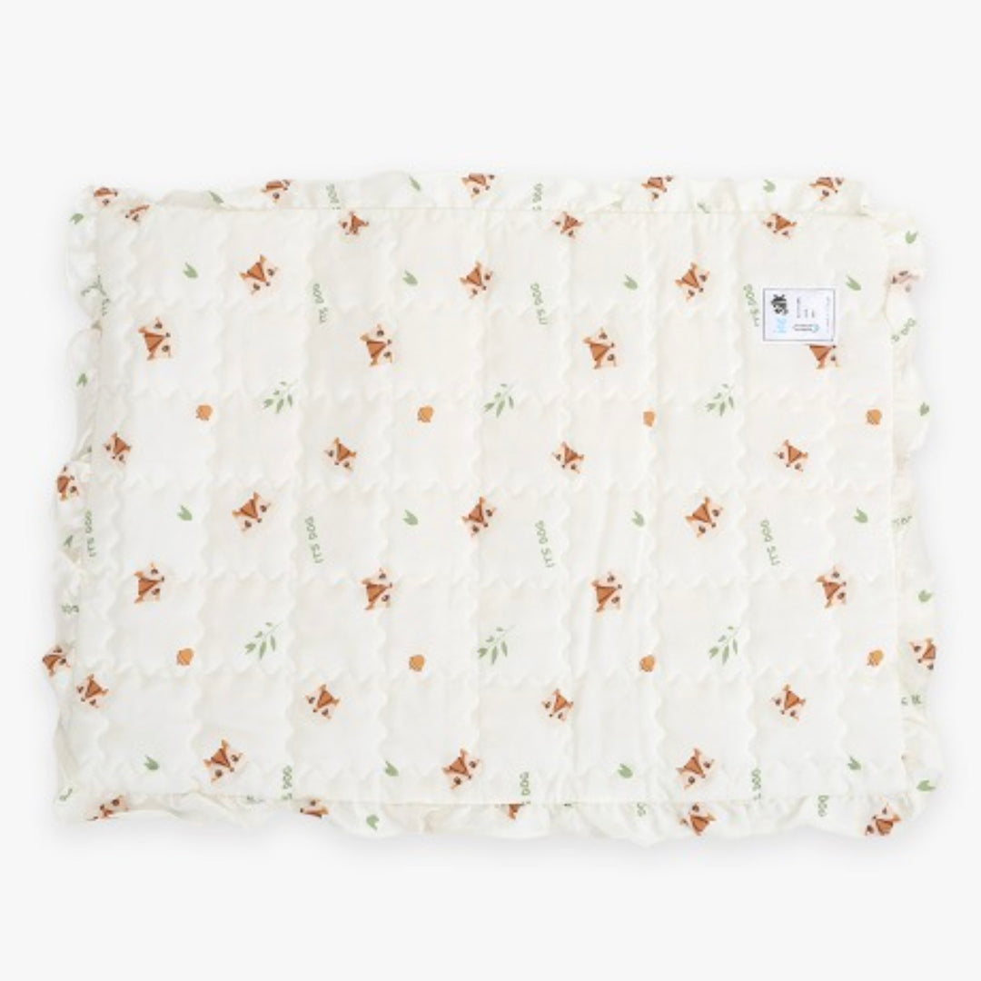※予約販売【ITS DOG】Rayon Cooling Squirrel Frill Mat（Ivory）