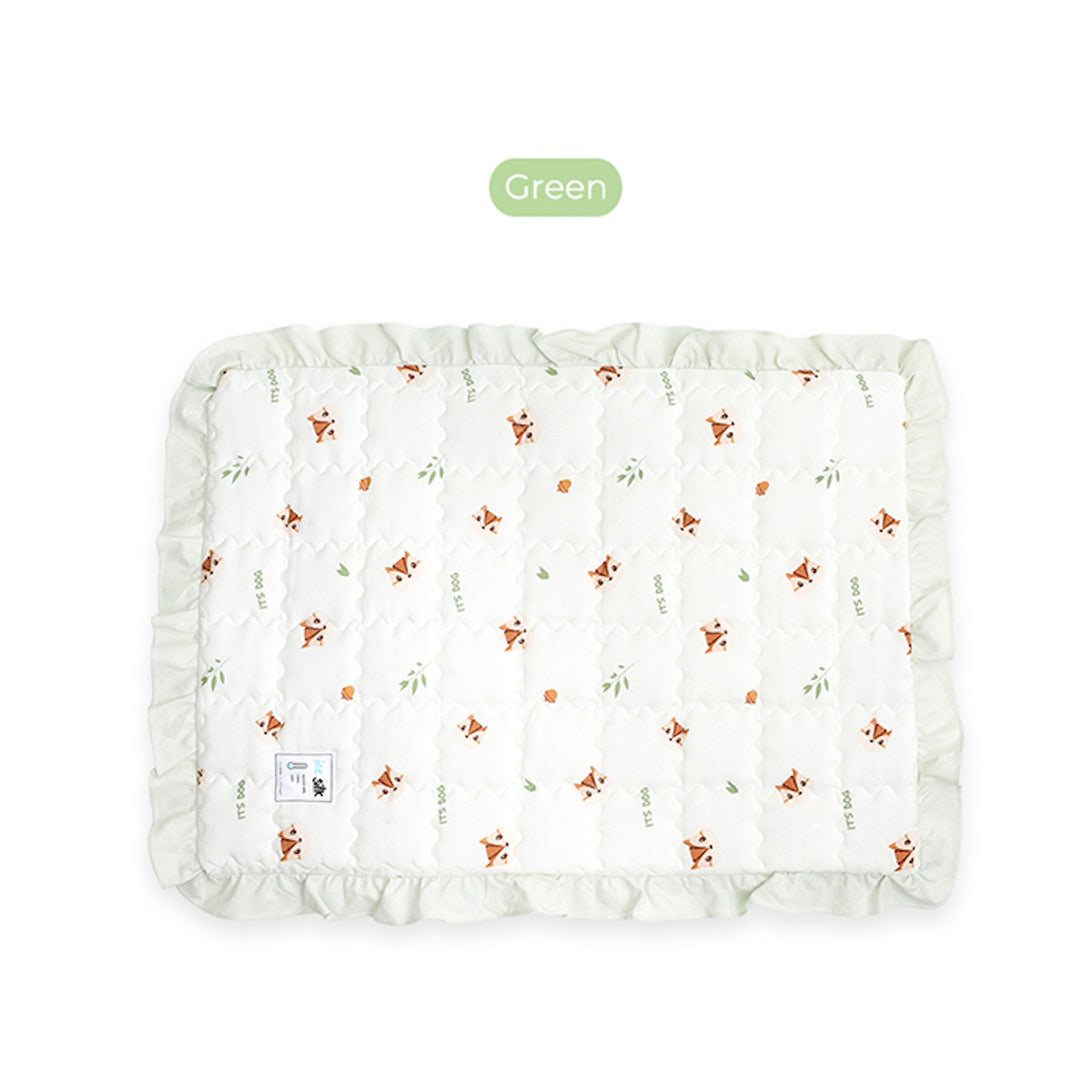 ※予約販売【ITS DOG】Rayon Cooling Squirrel Frill Mat（Green）