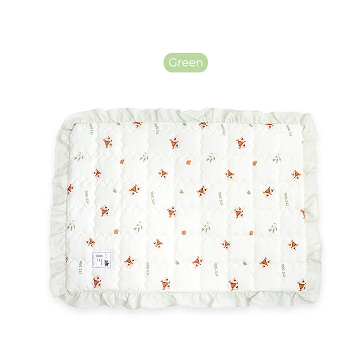 ※予約販売【ITS DOG】Rayon Cooling Squirrel Frill Mat（Green）