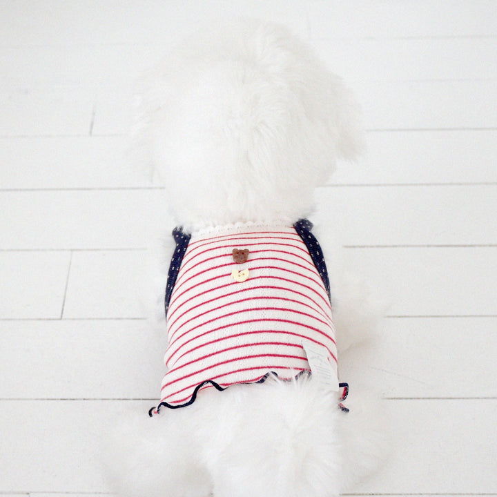 ※予約販売【near by us】Pinter Button Crop Top（Red）