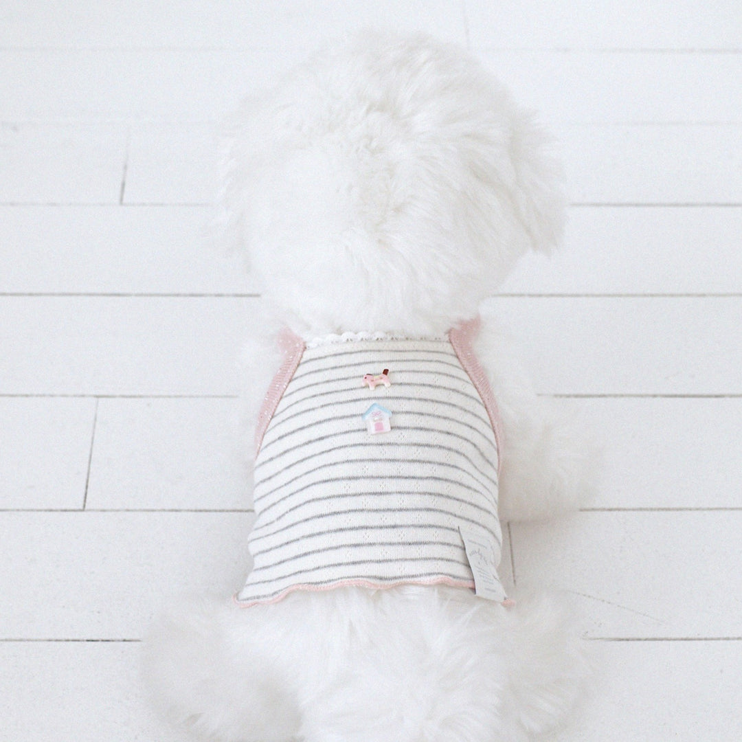 ※予約販売【near by us】Pinter Button Crop Top（Gray）