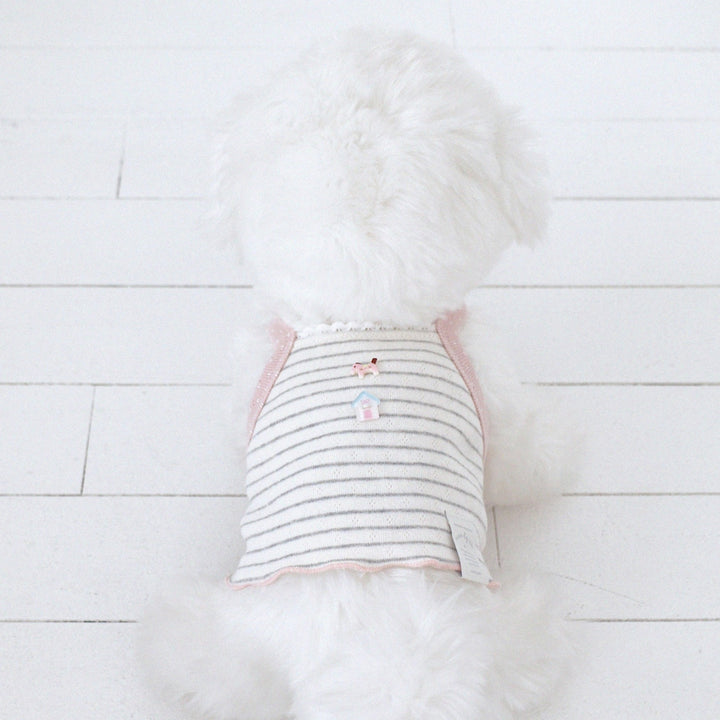 ※予約販売【near by us】Pinter Button Crop Top（Gray）