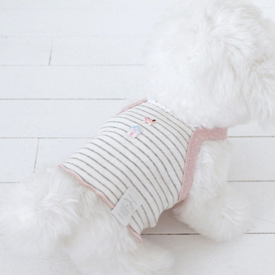 ※予約販売【near by us】Pinter Button Crop Top（Gray）