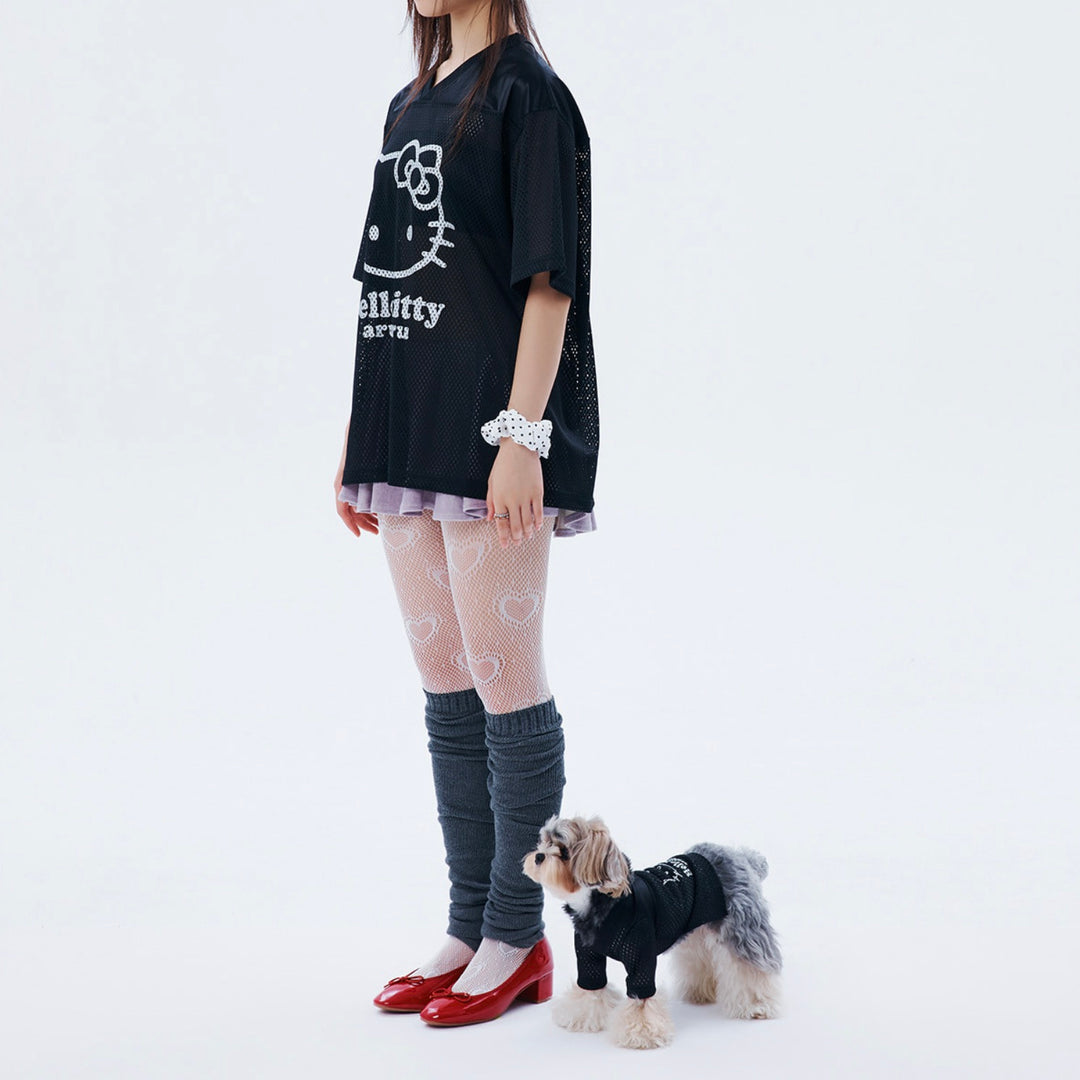 ※予約販売【ARUMARU】HELLO KITTY × ARUMARU Pet FootBall Jersey（Black）