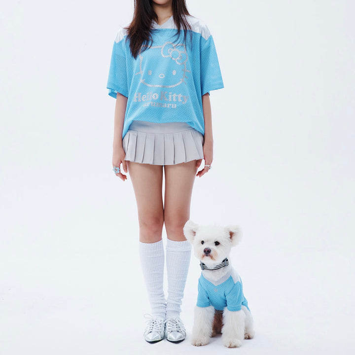 ※予約販売【ARUMARU】HELLO KITTY × ARUMARU Pet FootBall Jersey（Sky Blue）
