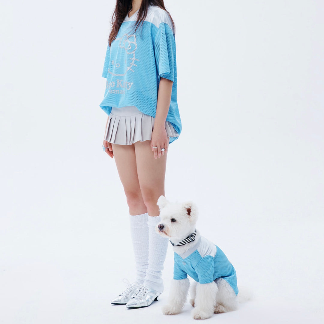※予約販売【ARUMARU】HELLO KITTY × ARUMARU Pet FootBall Jersey（Sky Blue）