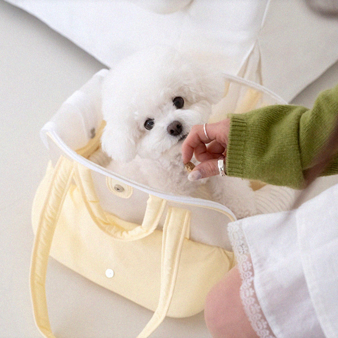 ※予約販売【a tous moments】Frou Frou Bag - Lemon Edition（Cushion + Shoulder Pad Set）｜犬用バッグ