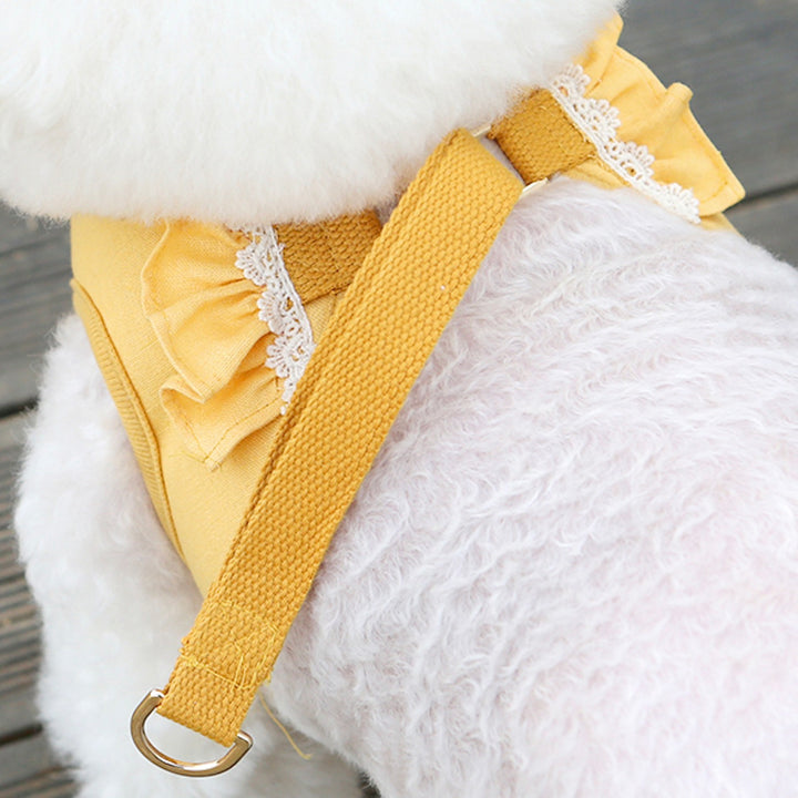 ※予約販売【ITS DOG】Daisy Frill Harness（Yellow）｜犬用ハーネス