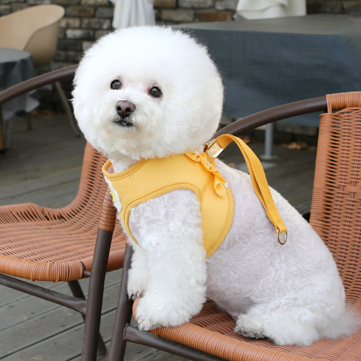 ※予約販売【ITS DOG】Daisy Frill Harness（Yellow）｜犬用ハーネス