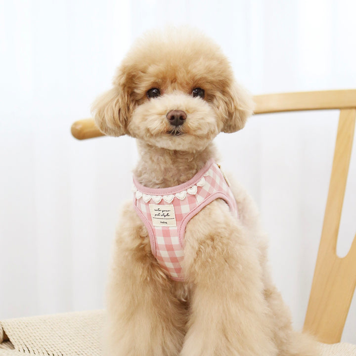 ※予約販売【ITS DOG】Heart check harness（Pink）｜犬用ハーネス