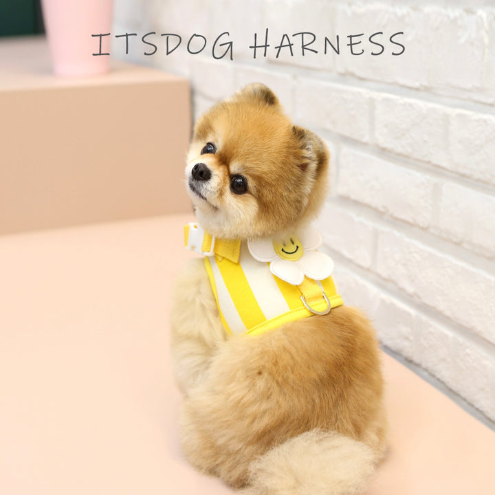 ※予約販売【ITS DOG】Smile Daisy Harness（Yellow）｜犬用ハーネス