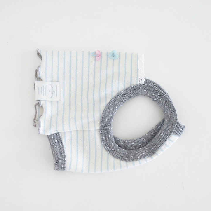 ※予約販売【near by us】Pinter Button Crop Top（Blue）