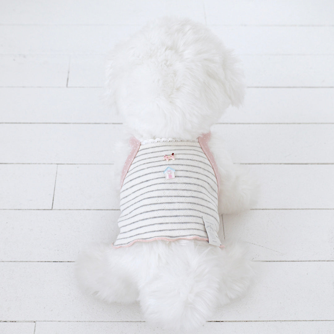 ※予約販売【near by us】Pinter Button Crop Top（Gray）