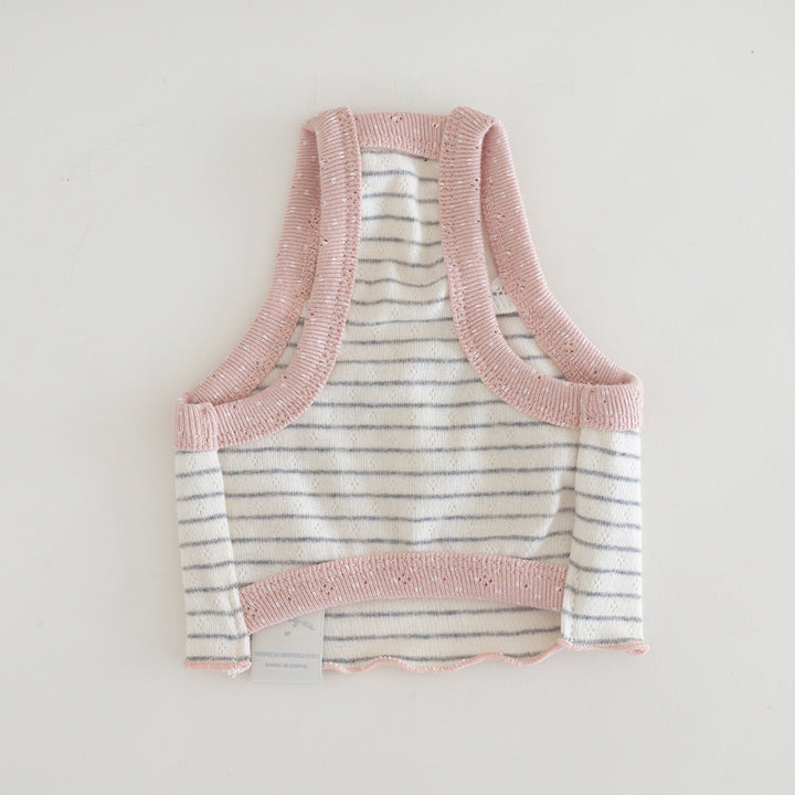 ※予約販売【near by us】Pinter Button Crop Top（Gray）