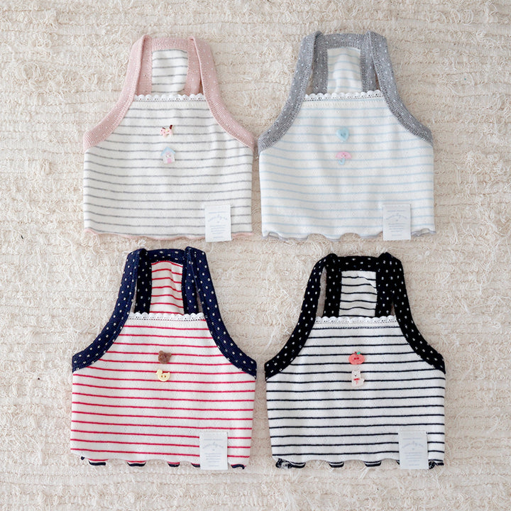 ※予約販売【near by us】Pinter Button Crop Top（Black）