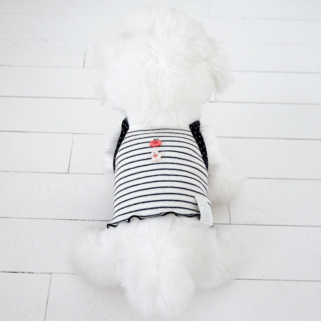 ※予約販売【near by us】Pinter Button Crop Top（Black）