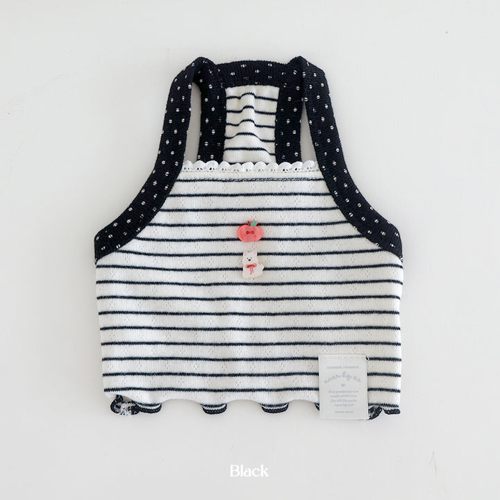 ※予約販売【near by us】Pinter Button Crop Top（Black）