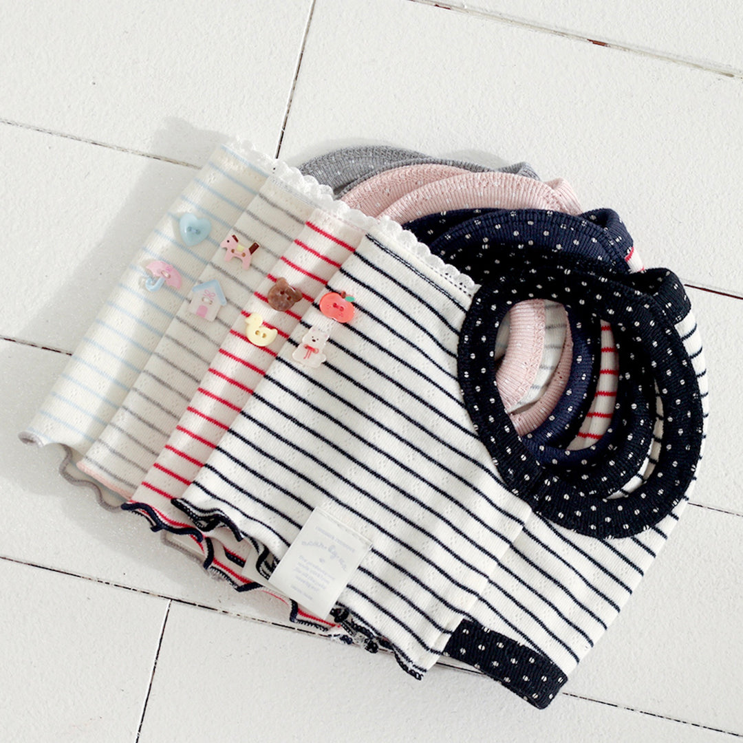※予約販売【near by us】Pinter Button Crop Top（Black）