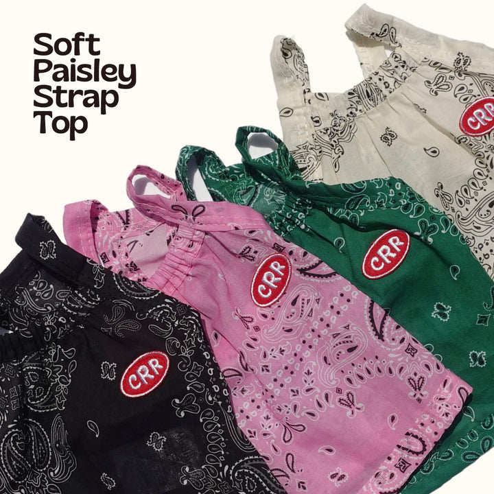 即納【CRR】Soft Paisley Strap Top（Pink）