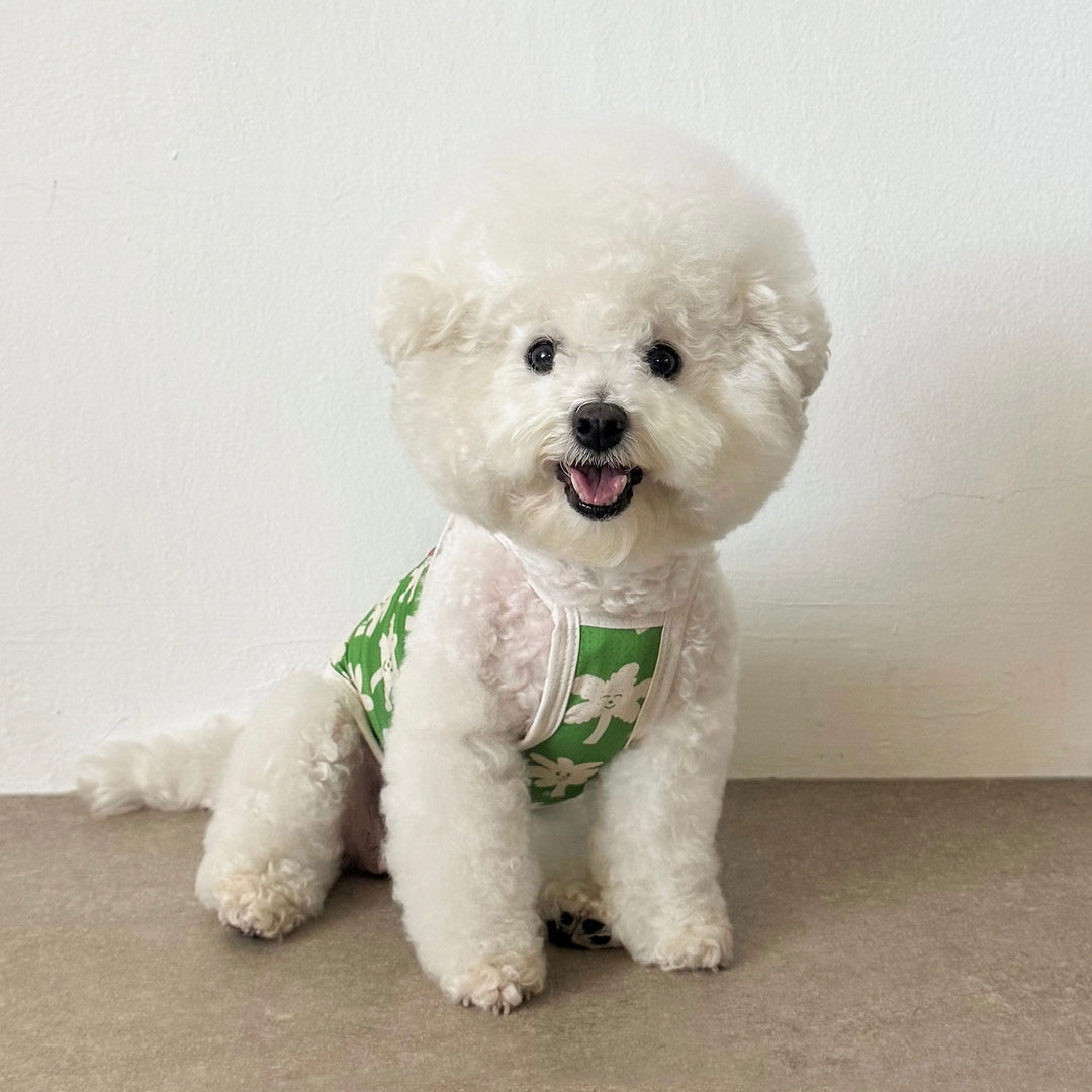 即納【CRR】Happy Sun Palm Cool Strap Top（Green）