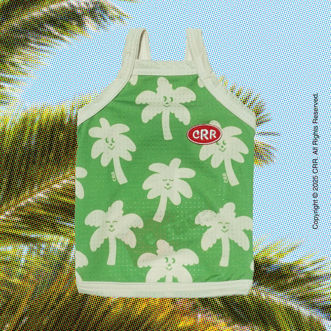 即納【CRR】Happy Sun Palm Cool Strap Top（Green）