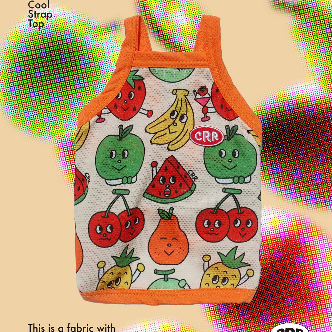 即納【CRR】Sweeite Fruit Cool Strap Top（Orange）