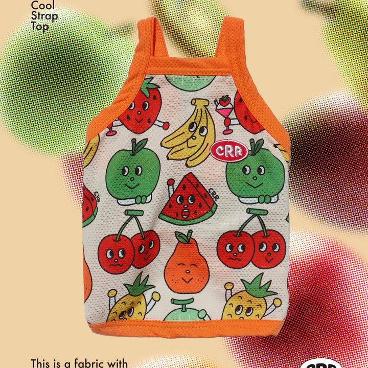 即納【CRR】Sweeite Fruit Cool Strap Top（Orange）
