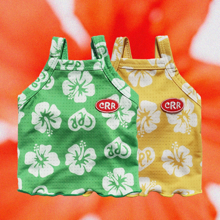即納【CRR】Summer Hawaiian Cool Strap Top（Green）