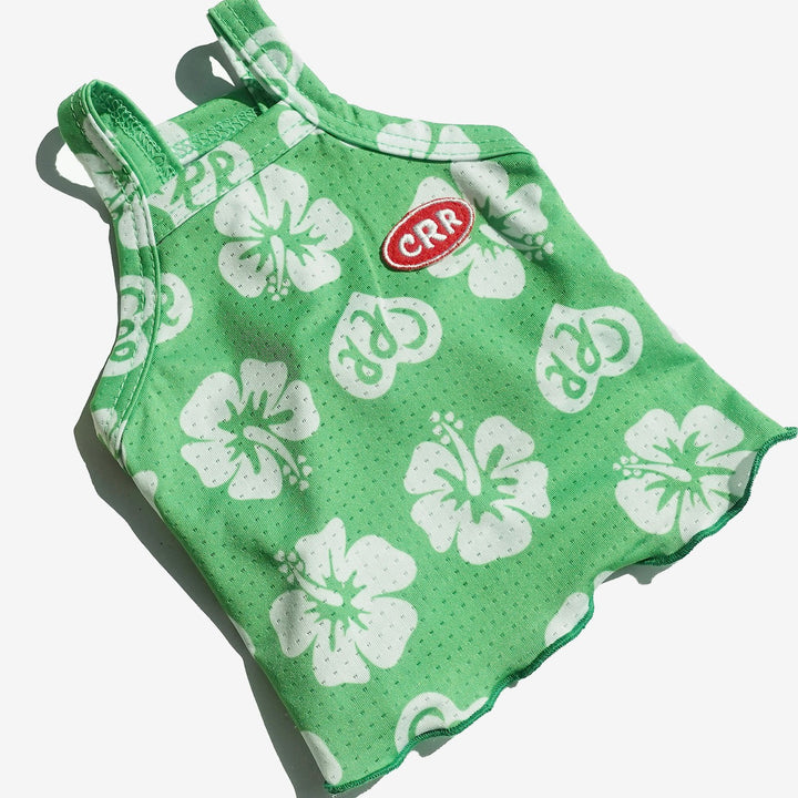 即納【CRR】Summer Hawaiian Cool Strap Top（Green）