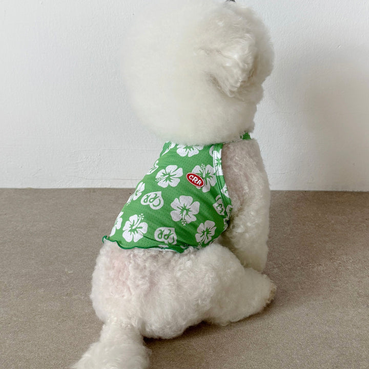 即納【CRR】Summer Hawaiian Cool Strap Top（Green）