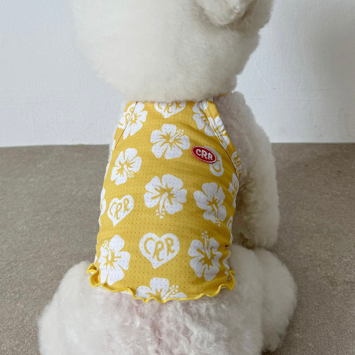 即納【CRR】Summer Hawaiian Cool Strap Top（Yellow）
