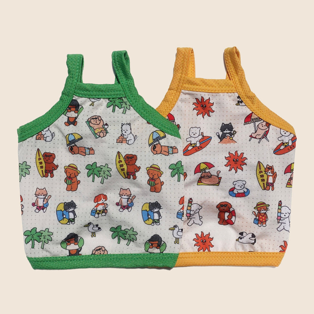 即納【CRR】Summer Vacation Cool Strap Top（Yellow）