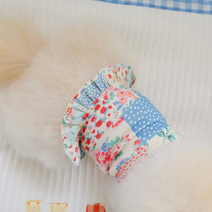 ※予約販売【noutti】Patchwork Frill Crop Top