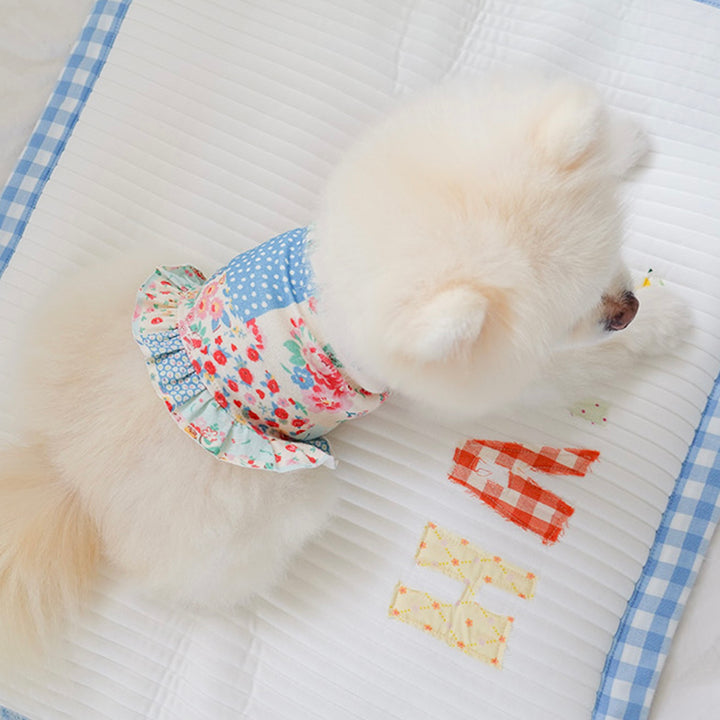 ※予約販売【noutti】Patchwork Frill Crop Top