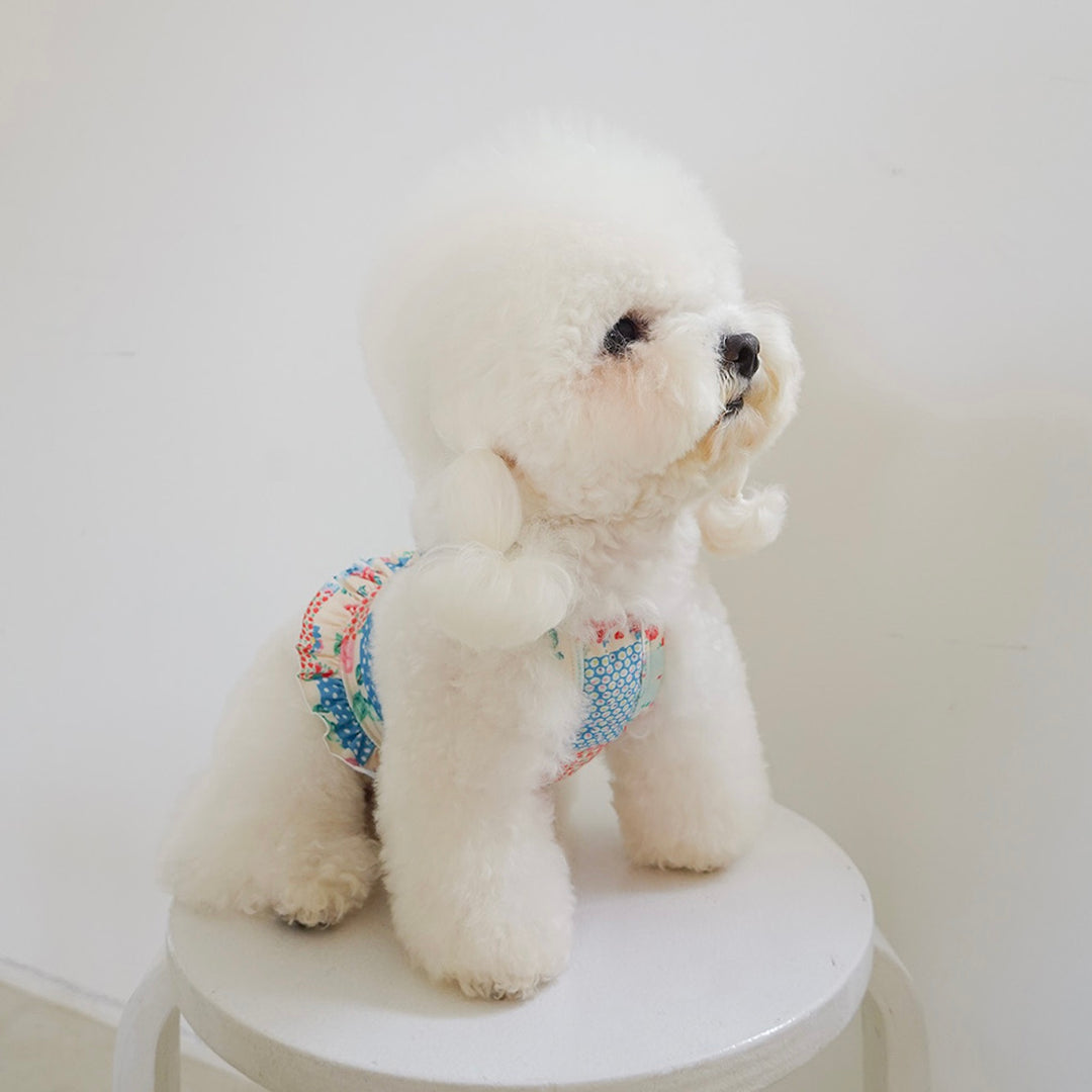※予約販売【noutti】Patchwork Frill Crop Top