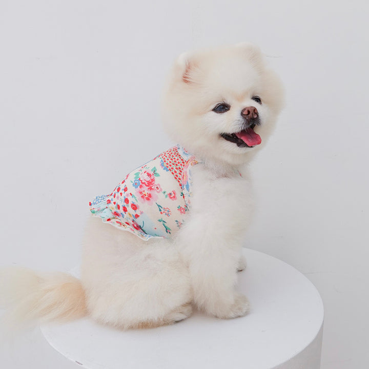 ※予約販売【noutti】Patchwork Frill Crop Top