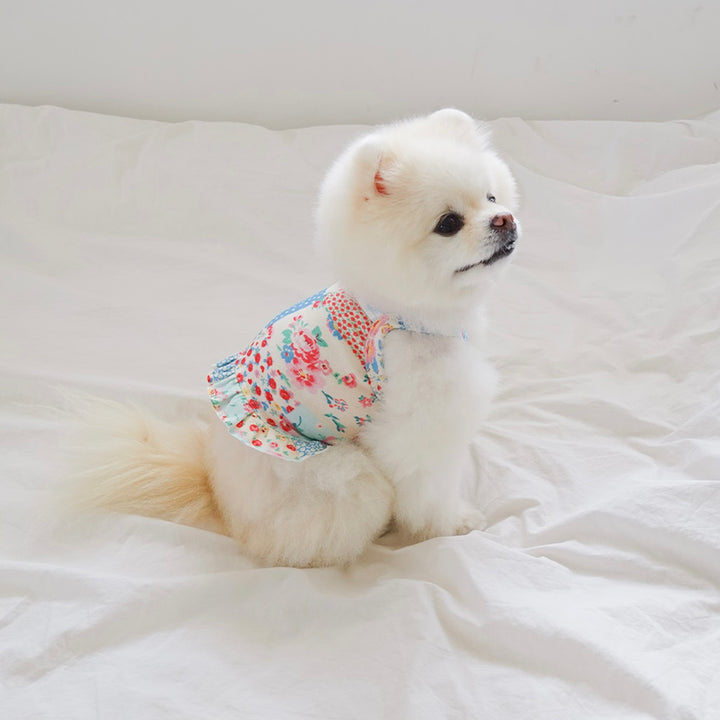 ※予約販売【noutti】Patchwork Frill Crop Top