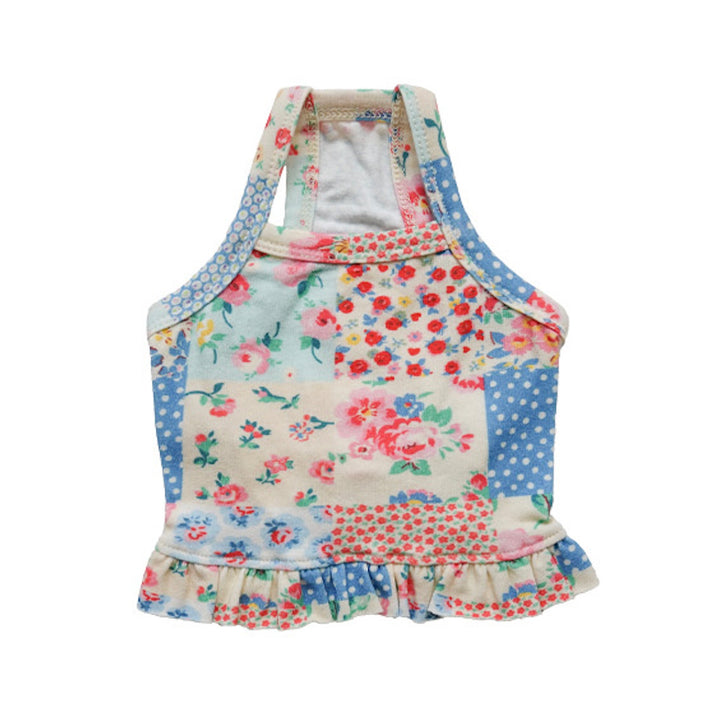 ※予約販売【noutti】Patchwork Frill Crop Top